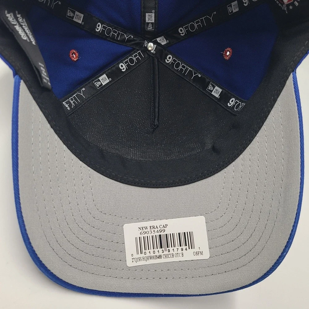 Youth Chicago Cubs Hat Snapback New Era 9Forty Blue Red MLB Fireworks M-Crown